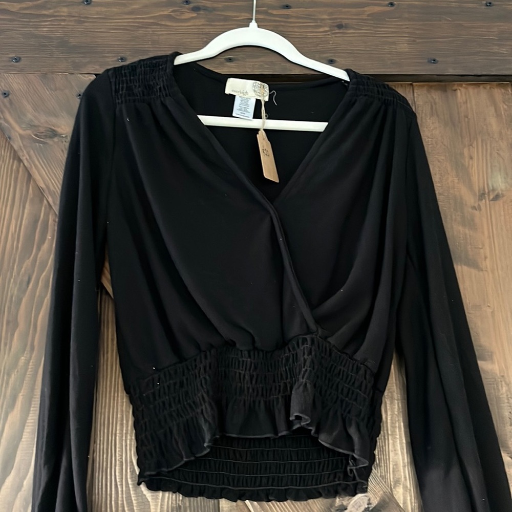 Everleigh - Black Long Sleeve Top